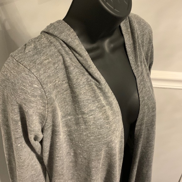 Alternative Apparel Gray Marled Jersey Open Front Hoodie Size S - Picture 1 of 8